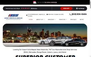 Import Specialty Service website