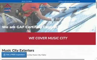 Music City Exteriors website
