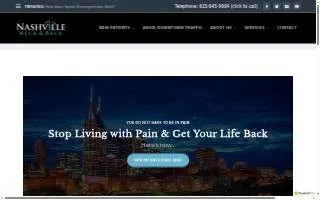 Nashville Neck & Back website