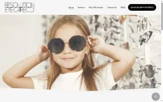 Resolution Eye Care website