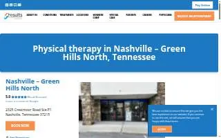 Results Physiotherapy Nashville, Tennessee - Green Hills North website