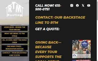 RTM ROOFING website