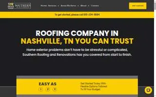 Southern Roofing & Renovations of Nashville website