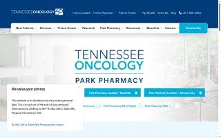 Tennessee Oncology PLLC: Park Pharmacy website