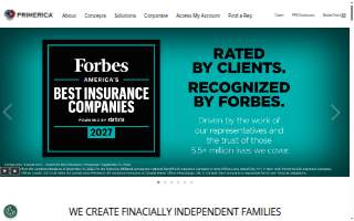 Primerica Financial Services (life insurance agency) website