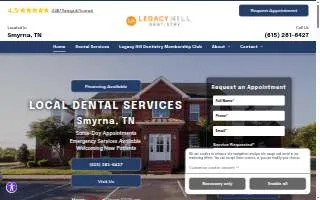 Legacy Hill Dentistry of Smyrna website