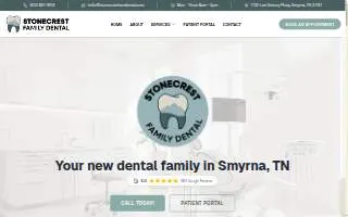 Stonecrest Family Dental website