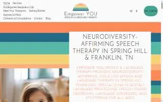Empower YOU Speech & Language Therapy website