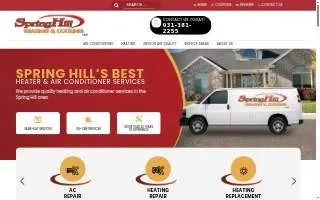 Spring Hill Heating and Cooling website