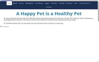 Crownover Animal Clinic website