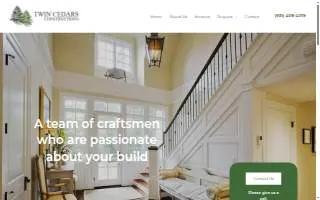 Twin Cedars Construction, LLC website