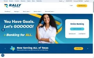 Rally Credit Union website