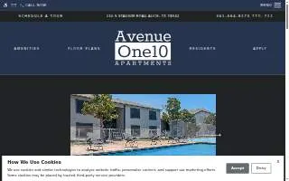 Avenue One10 Apartments website