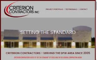 Criterion Contractors Inc. website