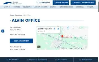 Coastal Eye Associates - Alvin website
