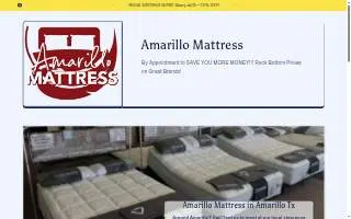 Amarillo Mattress website