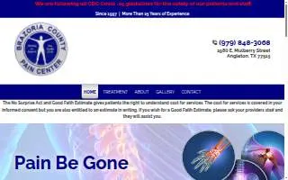 Brazoria County Pain Center website