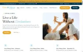 Cure Allergy Clinic - Arlington website