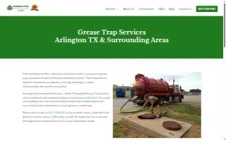 Harrington Environmental - Septic Pumping & Grease Trap Service of Arlington website