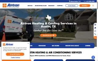 Airtron Heating & Air Conditioning of Austin website