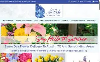 Ali Bleu Flowers website