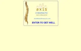 Axis Chiropractic/ V.I.P. Chiropractic Care website