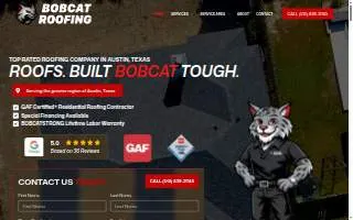 Bobcat Roofing: Austin Roofing Company website