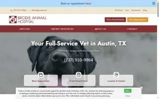 Brodie Animal Hospital website