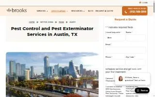 Brooks Pest Solutions of Austin website