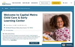 Capital Metro Child Care & Early Learning Center website