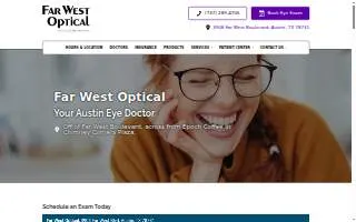 Far West Optical website