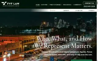 FVF Law Firm - Injury & Wrongful Death Lawyers - Austin website