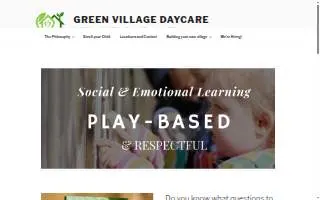 Green Monkey Daycare website