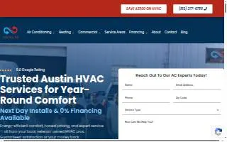 Infinity AC of Austin website