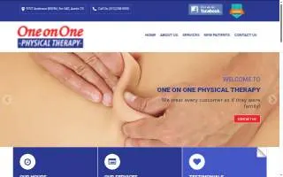 One on One Physical Therapy website
