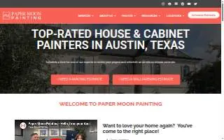 Paper Moon Painting of Austin website