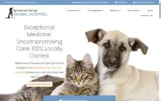 Spicewood Springs Animal Hospital website
