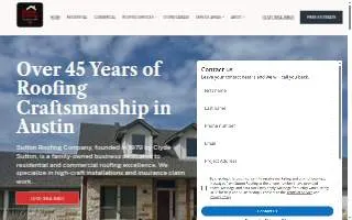 Sutton Roofing Company website