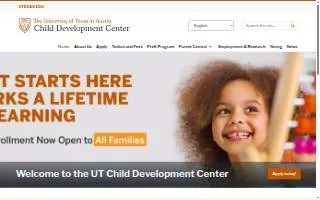 The University of Texas Child Development Center website