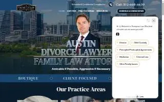 Thompson Law Austin Divorce Attorneys website