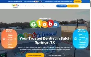 Globo Dental & Orthodontics of Balch Springs website