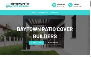 Baytown Patio Cover Builders website