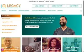Legacy Health and Fitness website