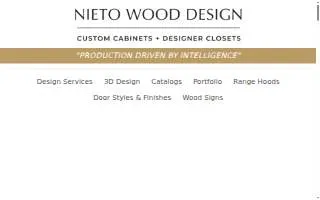 Nieto Wood Design website