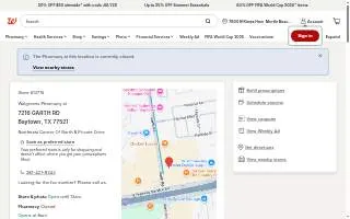 Walgreens Pharmacy of Baytown website