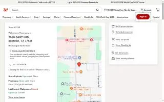 Walgreens of Baytown website