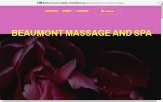 Beaumont Massage & Spa website
