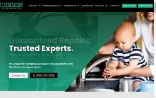 Connor Plumbing & Drains website