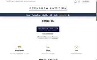 Crenshaw Law Firm, PLLC website