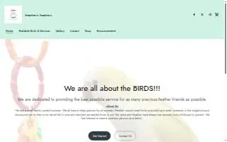 Heather's Feathers website